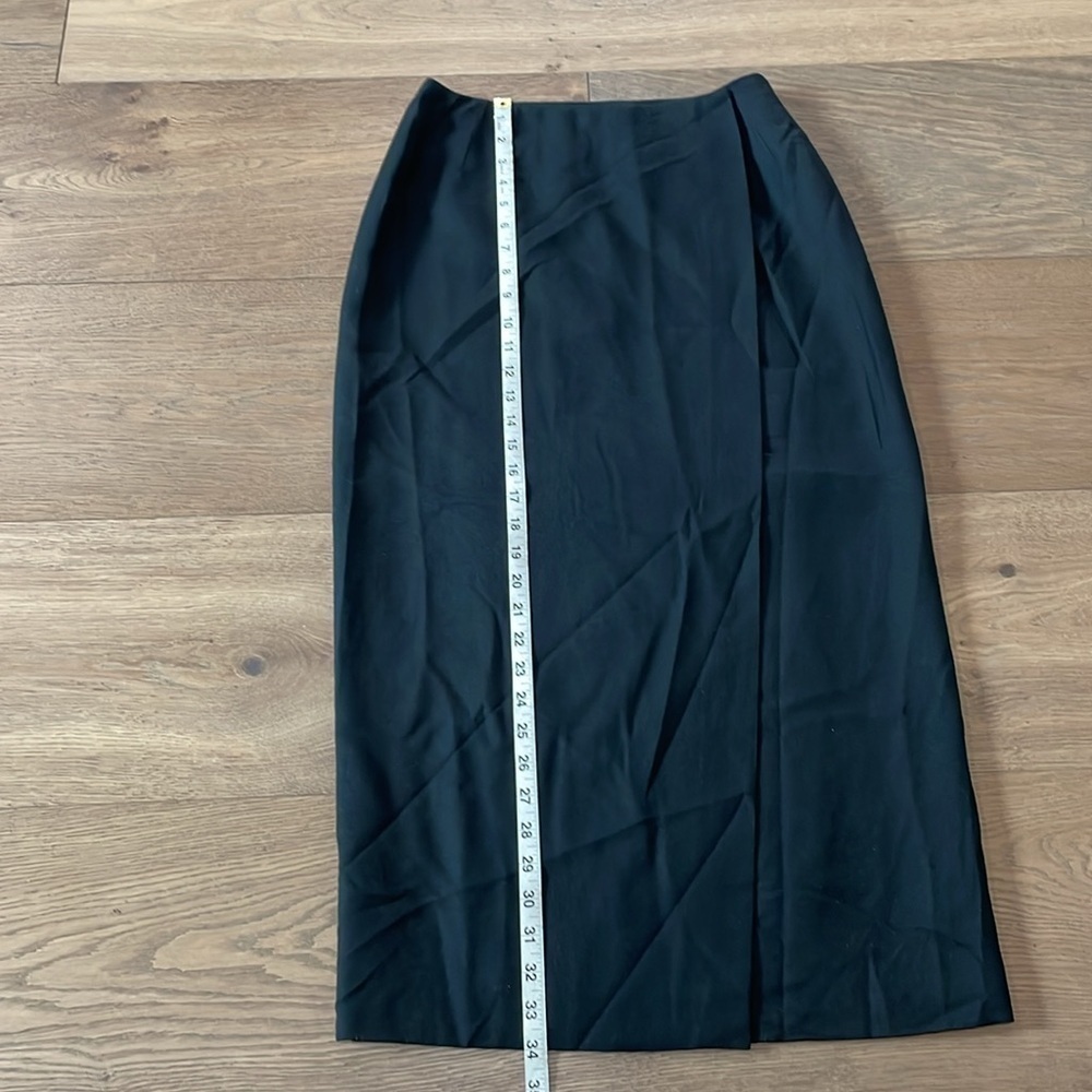 Industria Made in Italy 100% Wool Black Wrap Skirt IT42/US6 - Picture 5 of 10